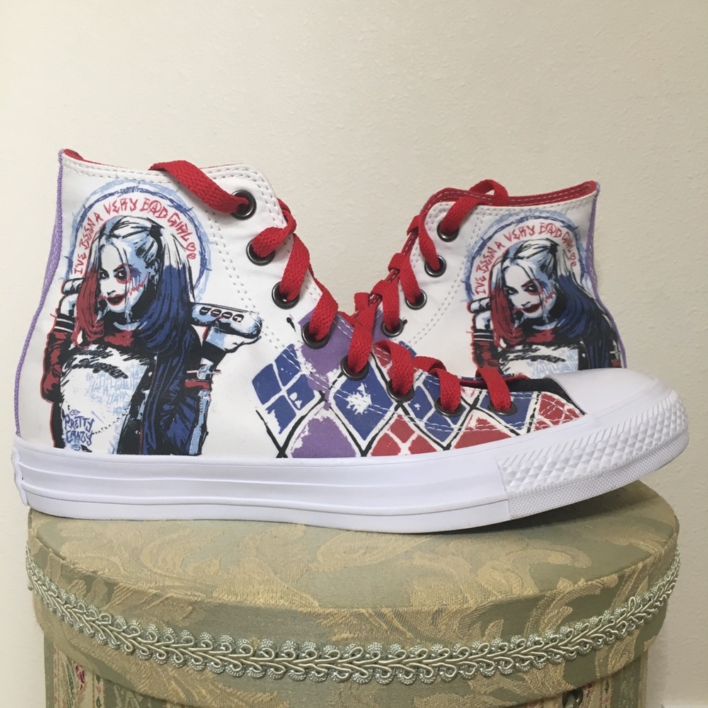 Suicide Squad Harley Quinn Converse High Tops